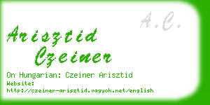 arisztid czeiner business card